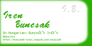 iren buncsak business card